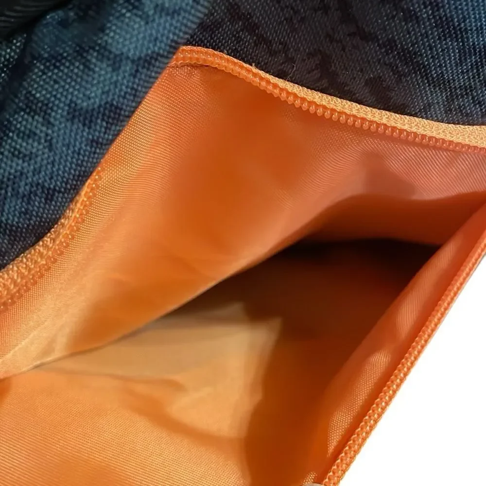 Adidas Blue & Orange Duffle Bag. Has separate inside & outside pockets 19x11x10